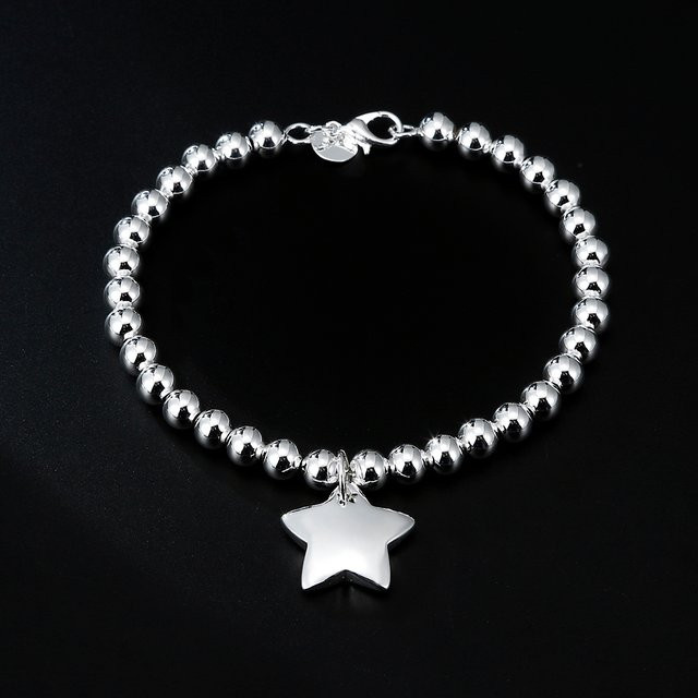 Anhänger Stern, 925 Silber, Perle, Damen - Bild 1