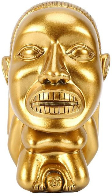 Indiana Jones Idol Goldene Fruchtbarkeitsstatue Skulptur mit Auge in Gold und Beige von Voice Across - Bild 1