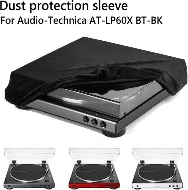 Shunmaii Staubschutzhülle für Audio-Technica AT-LP60XBT aus elastischem Spandex, Schwarz - Bild 1