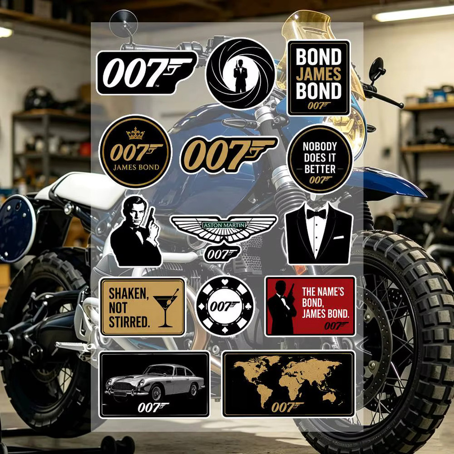 007 Ästhetische Graffiti-Aufkleber aus wasserfestem PVC in Multicolour für Motorrad, Skateboard, Auto und Helm - Bild 3