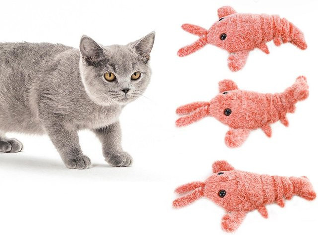OutsideWorld Hummer Katzenspielzeug Plüsch, interaktiv, elektrische Simulation, mit Katzenminze, gray - Bild 1