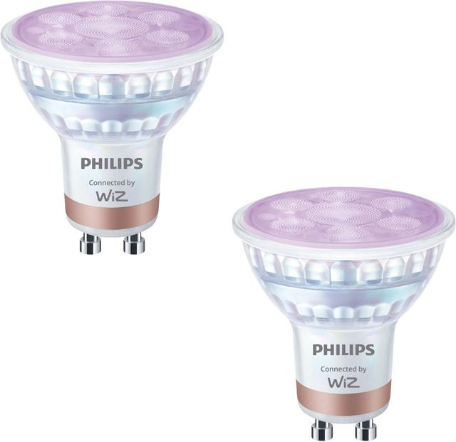 Philips Smart-LED-Leuchtmittel GU10 RGB Set, dimmbar, Weiß/Transparent, Durchmesser: 5 cm, Höhe: 5,5 cm - Bild 1