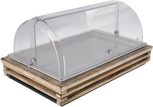 VEGA Buffetvitrine Natchez in Vintage Weiß und Transparent aus Melamin, B/T/H: 57,5 x 37 x 27,7 cm - Bild 1
