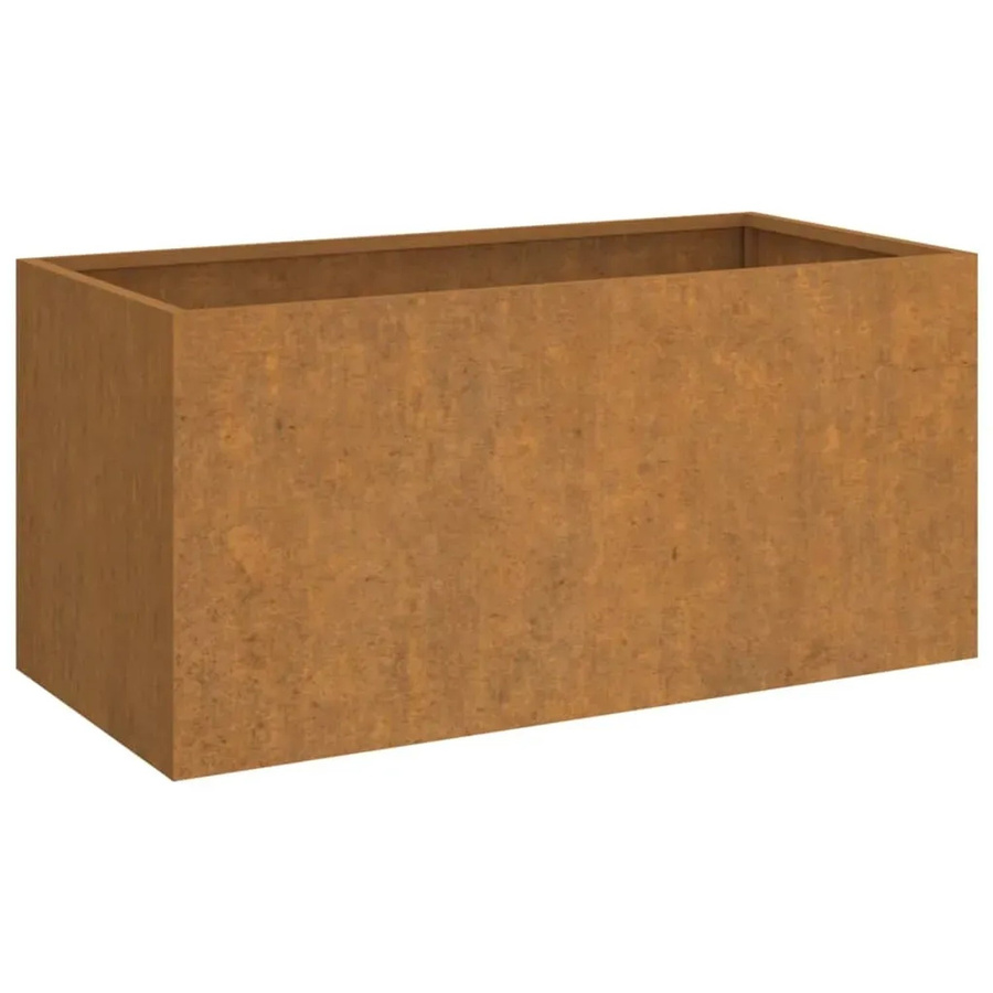 vidaXL Pflanzkübel aus Cortenstahl in Braun, B/T/H: 62 x 30 x 29 cm - Bild 2