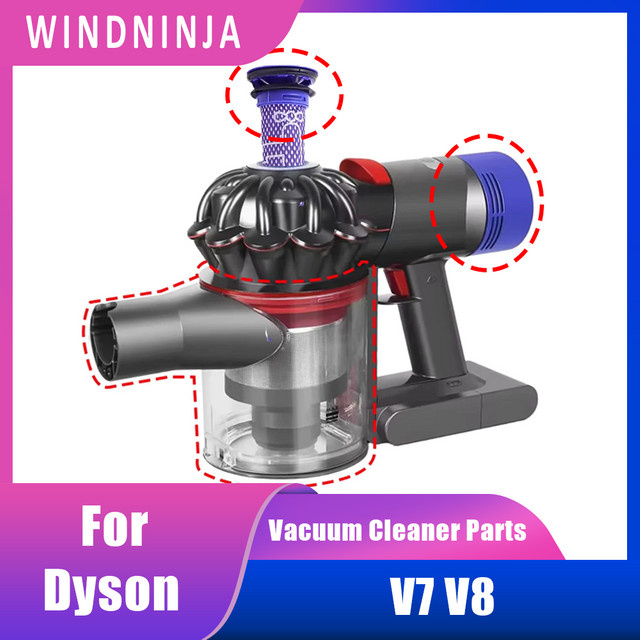 Dyson Ersatzteil: Waschbarer und wiederverwendbarer Staubbehälterfilter für V7 und V8 Handstaubsauger als Vornachfilter und Staubbecher-Ersatz - Bild 1