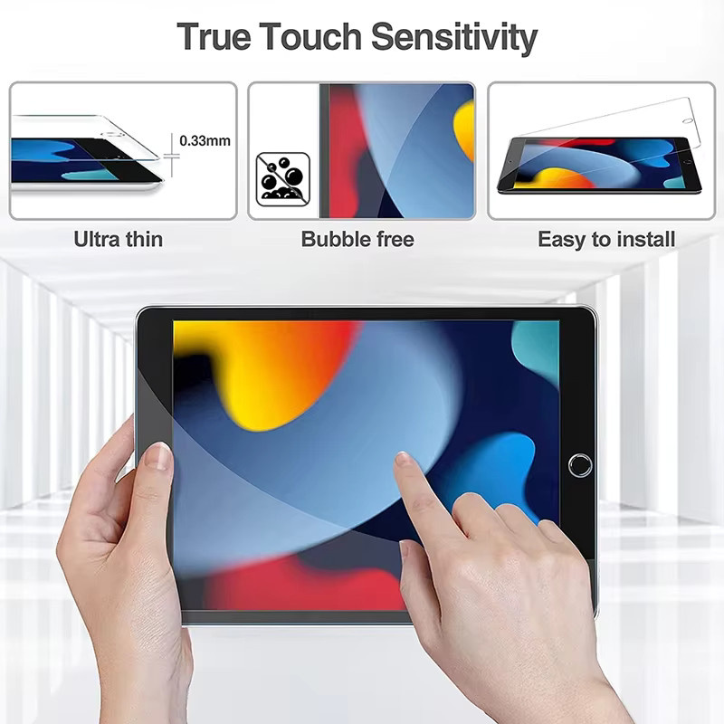 Apple Displayschutzfolie aus gehärtetem Glas für iPad 10,2 Zoll, 9H Härte, transparent - Bild 4