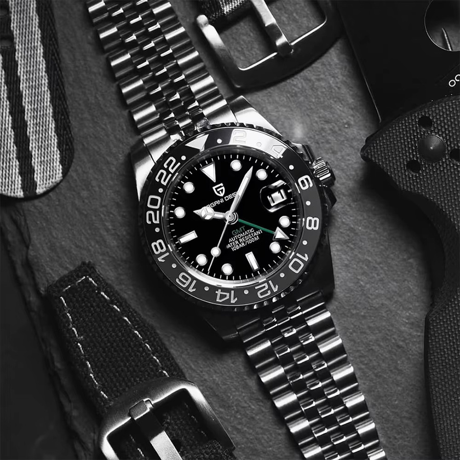 PAGANI DESIGN Armbanduhr GMT, Automatik, Edelstahl, 40 mm, Unisex - Bild 3