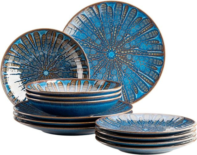 Mäser Tafelservice Aquamarine Blau aus Steinzeug - Bild 1