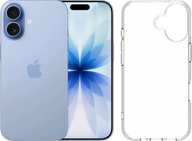 Apple iPhone 17 512GB Blau mit transparentem BlueBuilt Protective Backcover - Bild 1