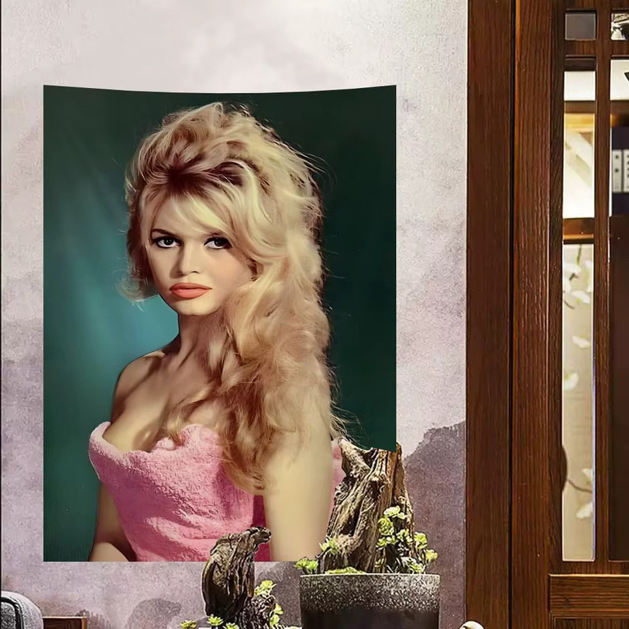 Pretty Singer B-Brigitte Bardot Wandteppich Vintage Multicolour B/H: 70 x 115 cm - Bild 4