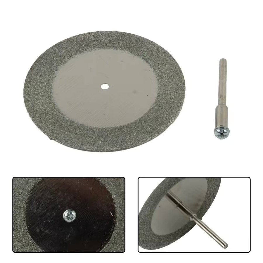 Mini-Diamanttrennscheiben-Set für Rotationszubehör mit Diamantschleifscheiben und Kreissägeblättern, Durchmesser: 40 mm, 50 mm und 60 mm - Bild 3