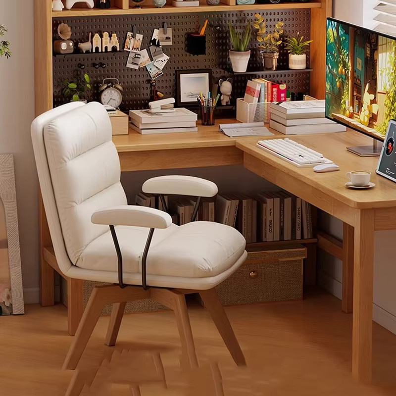 DUTRIEUX Executive Bürostuhl in Weiß mit Armlehnen und Kunstleder-Polsterung für Home-Office und Wohnzimmer - Bild 4