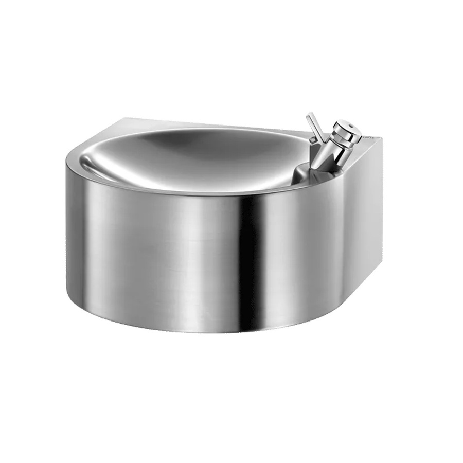 Delabie Trinkbrunnen SD Wandmontage aus Edelstahl 1.4301 satiniert in Silber, B/T/H: 40,5 x 40,5 x 21,0 cm - Bild 2