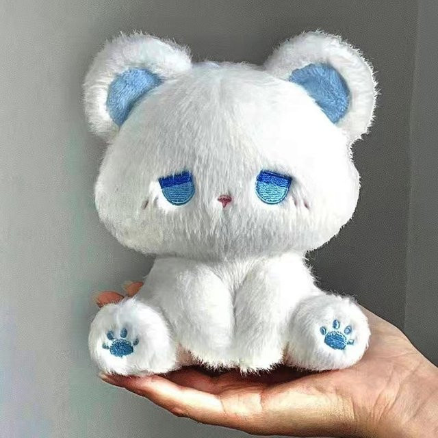 Weiße Katze Stoffpuppe, Plüschtier, 30cm, ab 14 Jahre - Bild 1