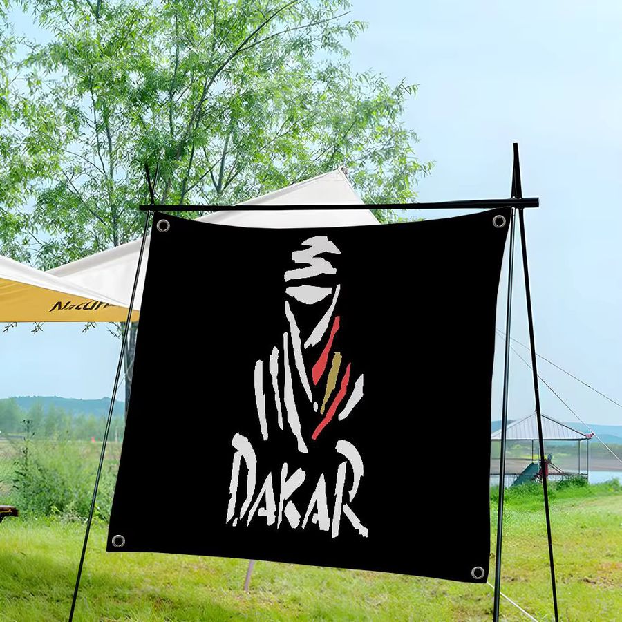 Potdemiel Werbeflagge als Hängebanner für Kunst-Promotion und Shop-Werbung mit Ösen - Bild 4