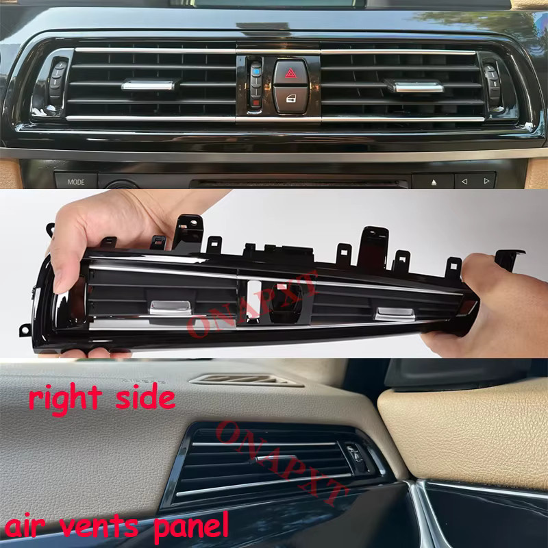 ONAPXT Klavierlack Zierleisten Set in Schwarz für BMW 5er F10 F11 F18 520i 525i 528i 530i für Konsole, Grill, Dashboard und Klimaanlage - Bild 2