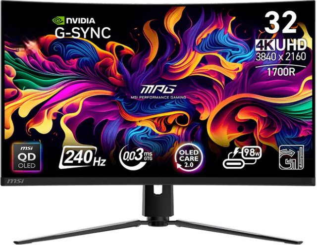 MSI MPG 321CURXDE QD-OLED Gaming-Monitor, 31.5 Zoll, Schwarz, 4K UHD, Curved, 240 Hz - Bild 3