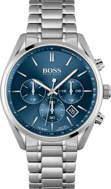 BOSS Armbanduhr, Quarz, Edelstahl, Blau, Herren - Bild 1