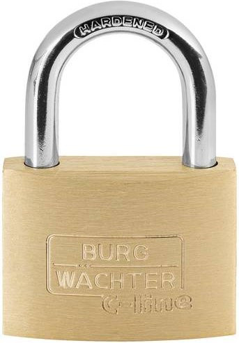 Burg-Wächter Vorhängeschloss 33691 aus Messing in Gold, 50 mm, verschieden schließend - Bild 1