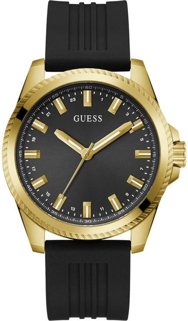 Guess Armbanduhr, Quarz, Edelstahl, 44 mm, Schwarz, Herren - Bild 1