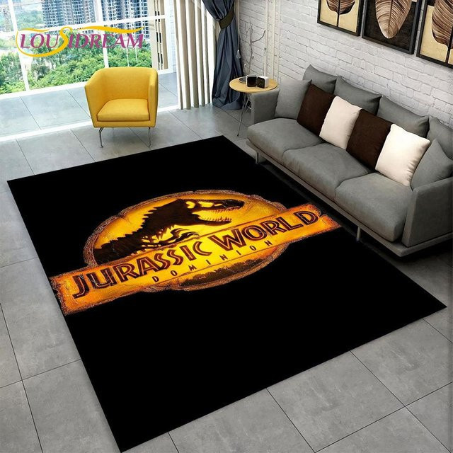 Karpetti 3D-Cartoon Dinosaurier Teppich für Kinder, rutschfest und waschbar, B/B: 70 x 100 cm - Bild 1