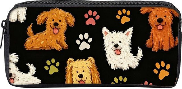 Fancy Style Studio Federmäppchen mit Dackel-Aufdruck, Schwarz, B/H/T: 23 x 6 x 23 cm - Bild 1