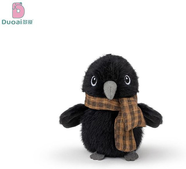 BC Pet Supplies Eulen Plüschtier, Krähen Plüschtiere, Schwarz, 11.5cm - Bild 1
