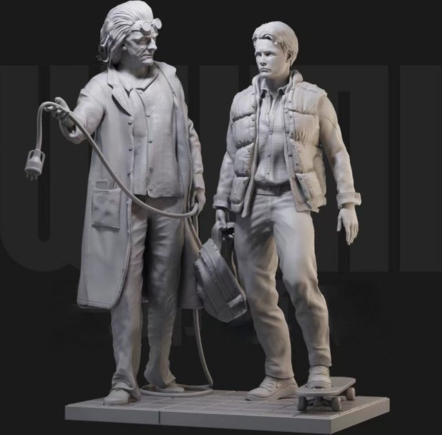 MODX Modell Kit Arzt und Junge, Fantasy, 1/24, Harz, Grau - Bild 1