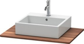 Duravit Massivholzkonsole XSquare in Amerik. Nussbaum mit einem Ausschnitt, Farbe Braun, B/T: 80 x 55 cm - Bild 1
