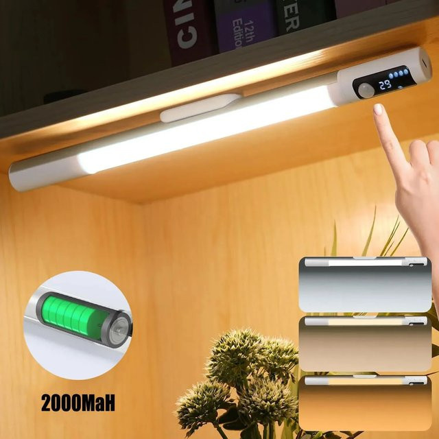 SKYSHADOW Kabelloses LED-Nachtlicht mit Bewegungsmelder und RGB-Multicolor-Funktion, Akku-Schranklampe für Küche und Schlafzimmer, Weiß - Bild 1