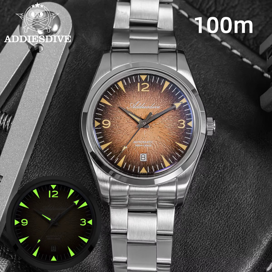 ADDIESDIVE Automatik-Armbanduhr, Edelstahl, Silber, Herren - Bild 2