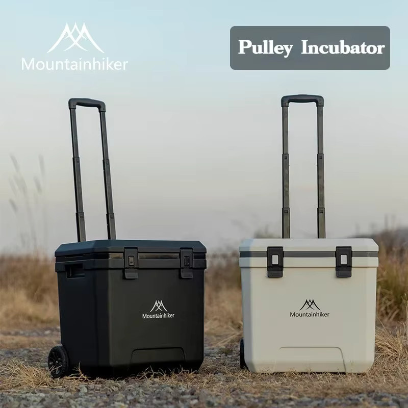 MOUNTAINHIKER Outdoor-Kühlschrank 36L mit Trolley-Rädern in Schwarz - Bild 1