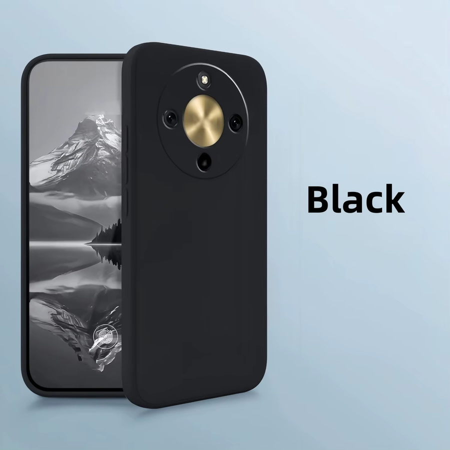Stoßfeste Schutzhülle aus Flüssigsilikon für Honor Magic 8 7 6 5 Lite X9D X9C X9B X9A in Schwarz - Bild 4