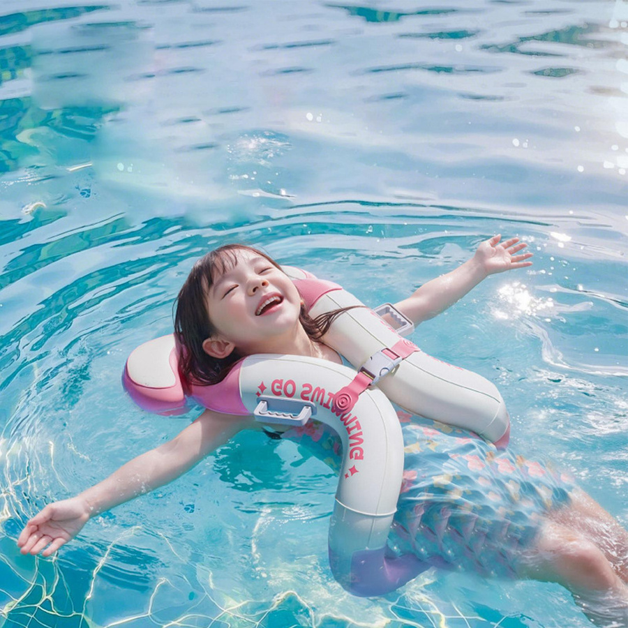Sole Street Schwimmarmflügel Aufblasbare Schwimmweste rosa mit verstellbarer Sicherheitsschnalle für 3-15 Jahre - Bild 3