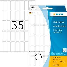 Herma Universal-Vielzwecketiketten in Weiß, selbstklebend, matt, B: 12 mm, H: 30 mm - Bild 1