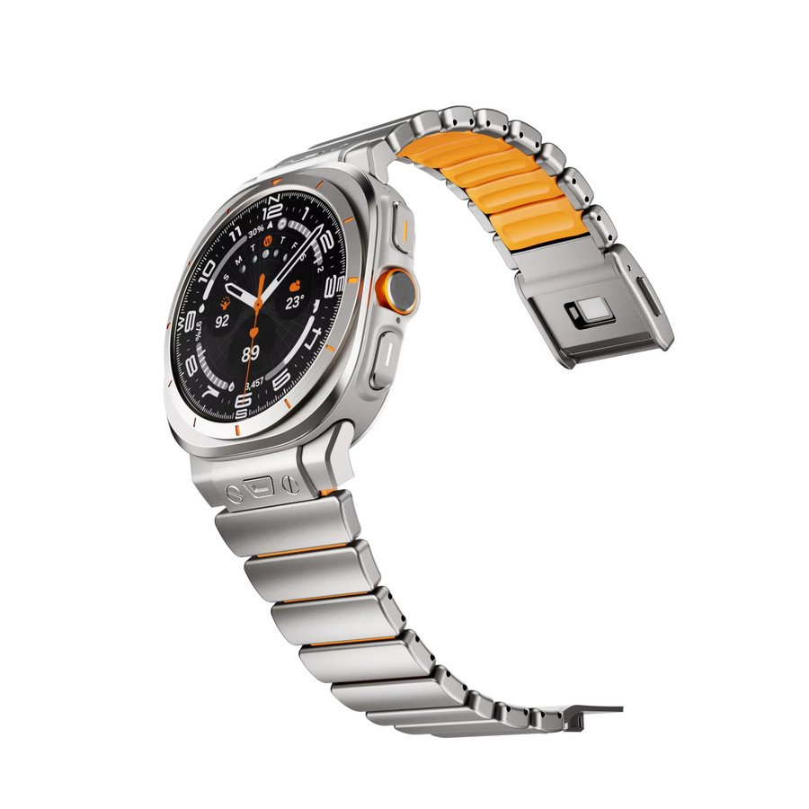 Uhrenarmband Edelstahl, Silber, Samsung Galaxy Watch Ultra 47 mm, Unisex - Bild 3