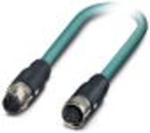 Phoenix Contact 1407464 Sensor-Aktor-Anschlussleitung Cat5e Ethernet/LAN, 8-polig, blau/grün, Länge: 2,00 m - Bild 1