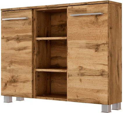 HELD MÖBEL Sideboard Livorno in Eiche Optik, Mehrfarbig, B/H/T: 90 x 66 x 20 cm - Bild 1