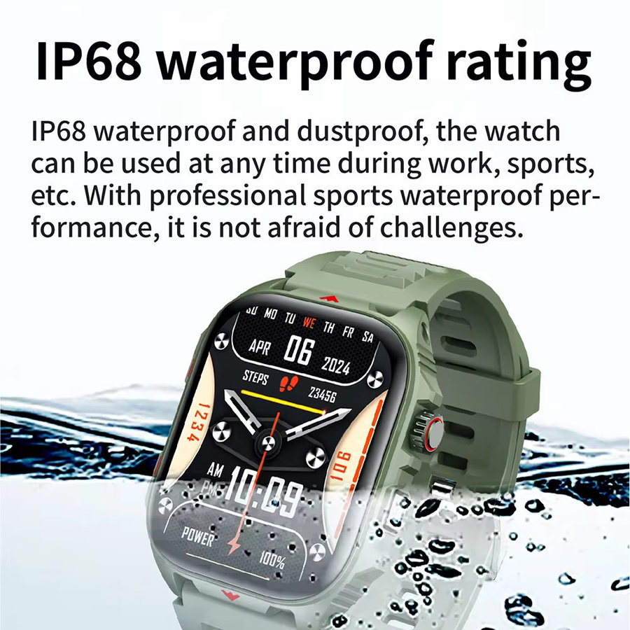 CRTORRS Smartwatch, Schwarz, Kunststoff, 44 mm, Unisex - Bild 5