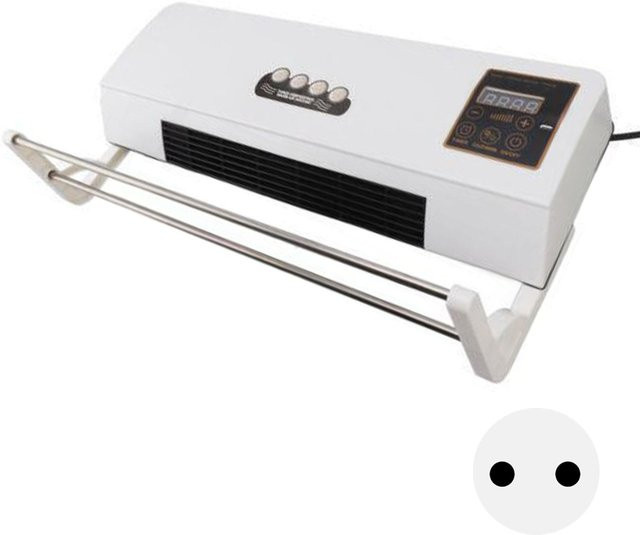 Wandmontierte Klimaanlage und Heißluftventilator von Aimo mit Fernbedienung, Thermostat und Überhitzungsschutz, Farbe: Weiß - Bild 1