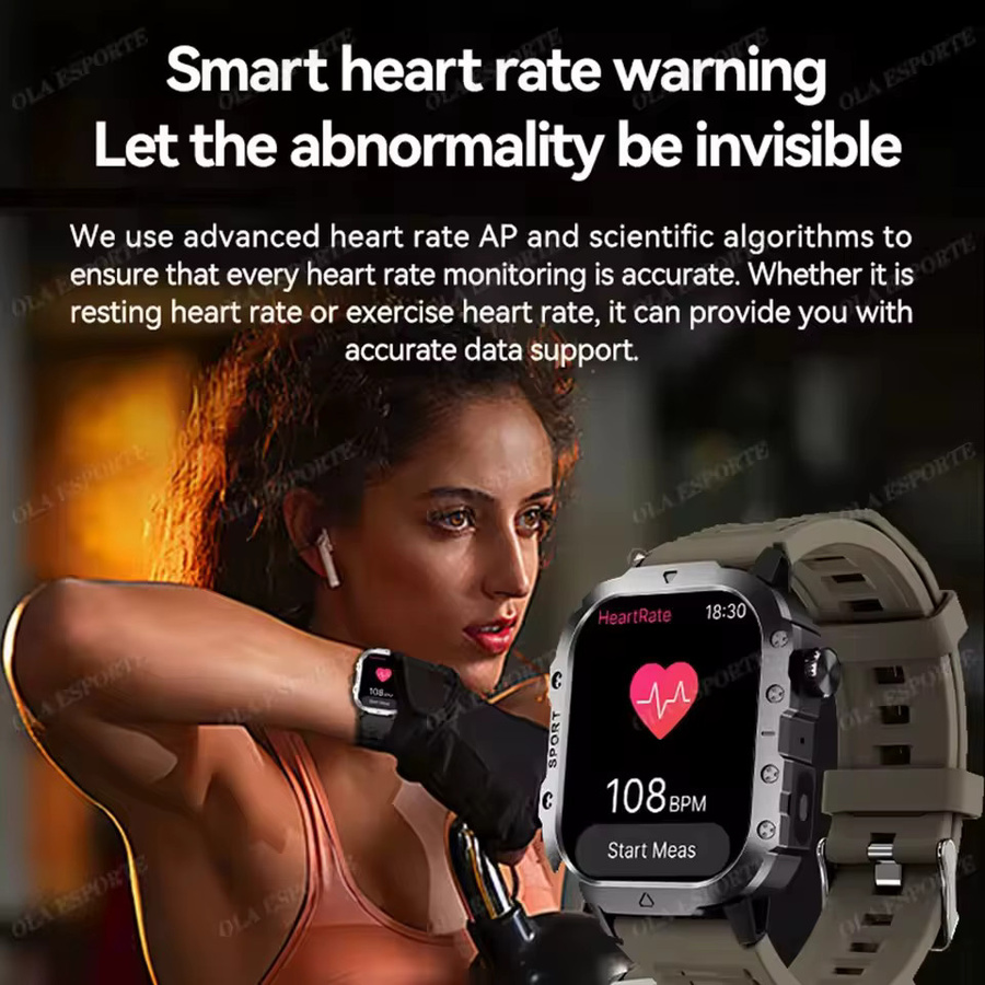 Ola Esporte Smartwatch, GPS, Herzfrequenz, Schwarz, Silikon, Herren - Bild 5