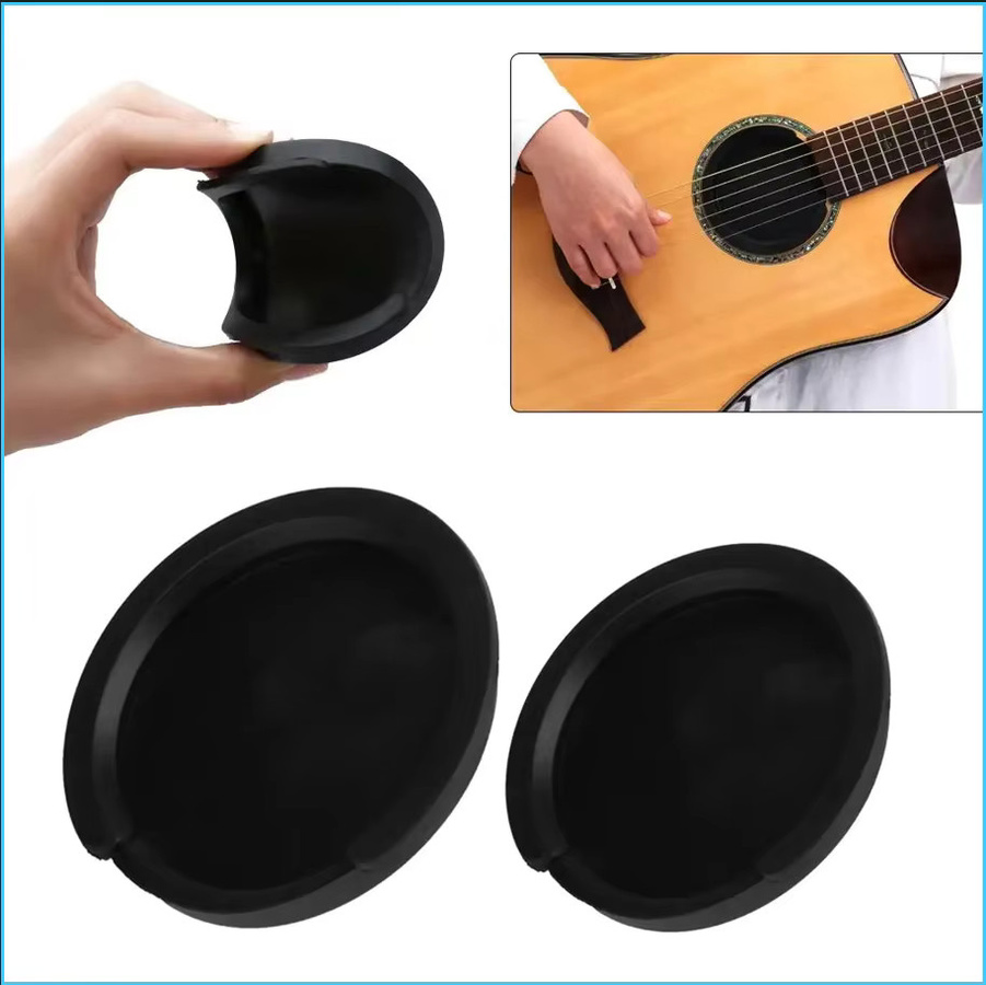 YOUYAN Akustische Schalllochabdeckung für klassische Gitarren aus Silikon in Schwarz - Bild 5