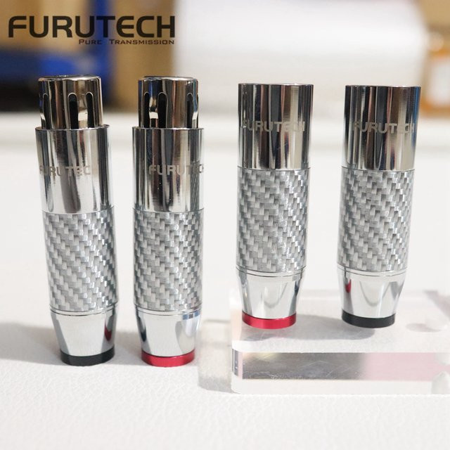 Furutech XLR-Stecker und Buchse Set, 3-polig, rhodiniert, silber - Bild 1