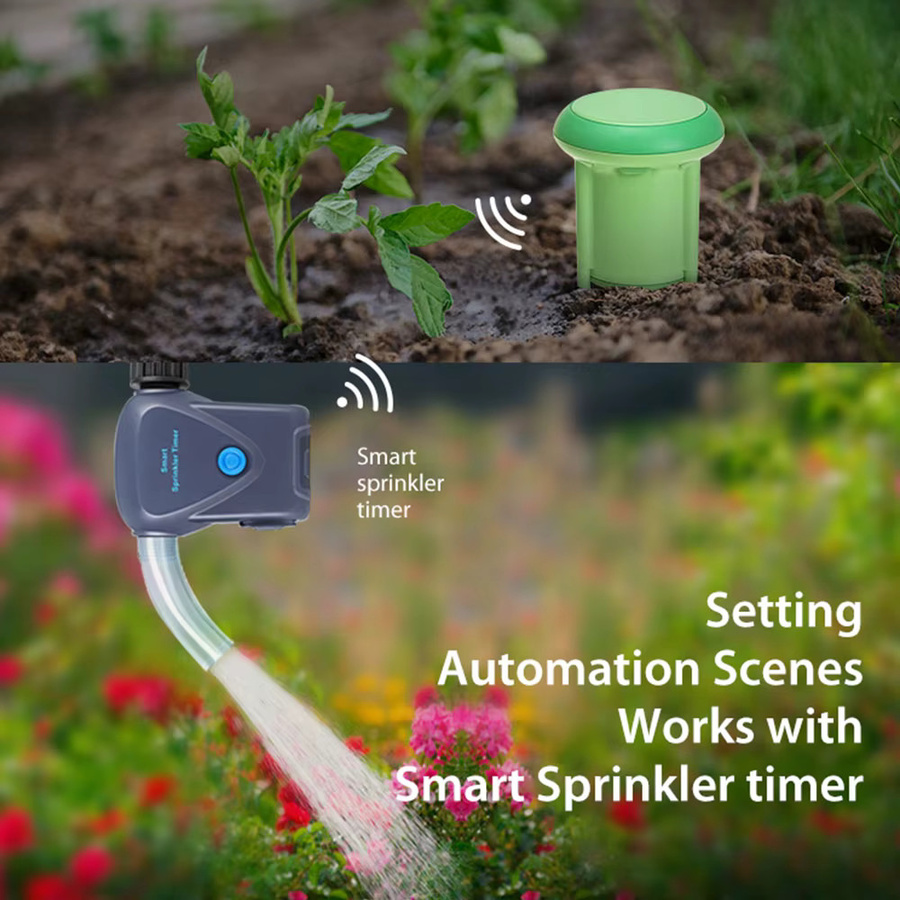 Elivco Tuya Smart Bodensensor Zigbee 3.0 Pflanzen-Temperatur- und Feuchtigkeitsmesser in Grün zur Gartenautomatisierung - Bild 5