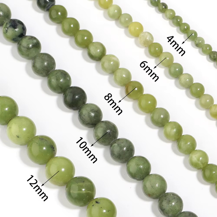 Jade-Perlen, grün, rund, Unisex - Bild 3