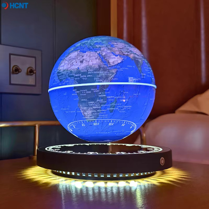 HCNT Schwimmender Globus mit LED-Licht, magnetisch schwebende Weltkarte in Blau und Multicolour zur Dekoration für Zuhause und Büro - Bild 6