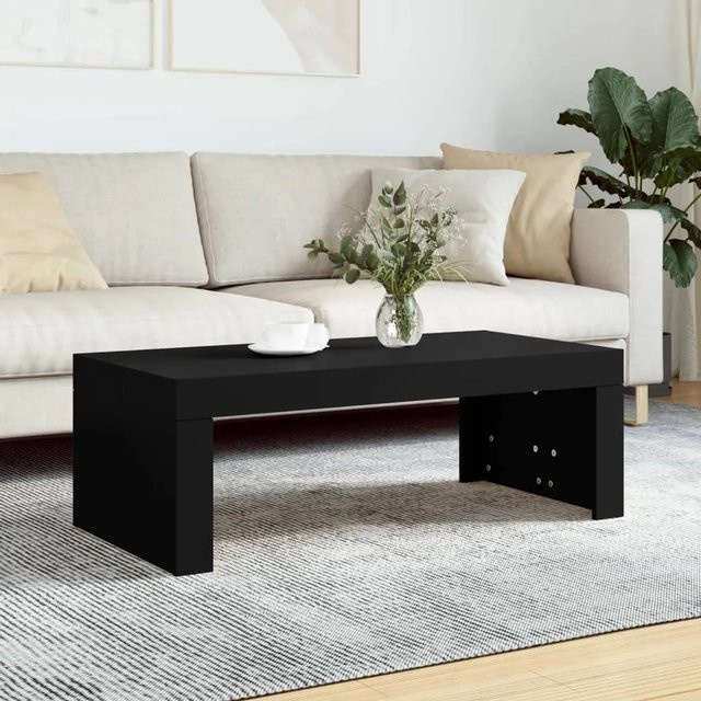vidaXL Couchtisch modern in Schwarz aus Holzwerkstoff, B/T/H: 102 x 50 x 36 cm - Bild 1
