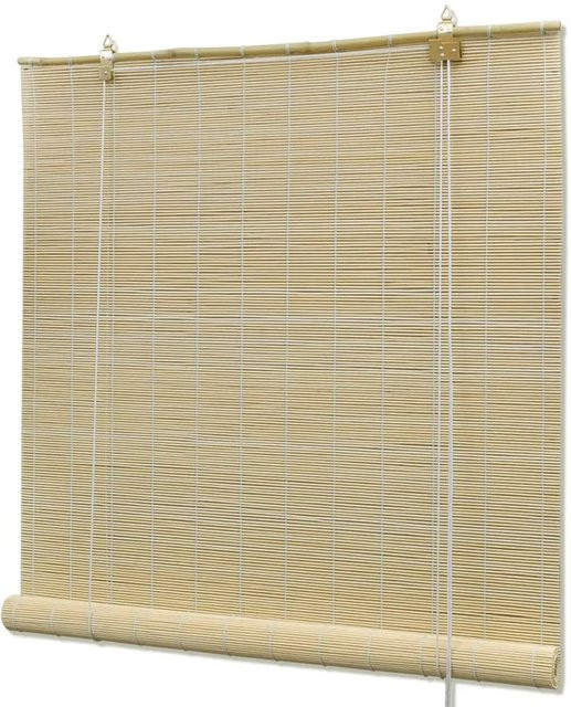 vidaXL Bambusrollo in Natur, Farbe: Beige/Braun, Breite: 80 cm, Höhe: 220 cm - Bild 1