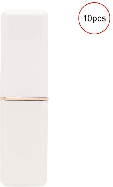 10 Stück Lippenstifthülsen, weiß, quadratische Form, Vierblättriges Kleeblatt - Bild 1