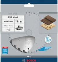 Bosch Hartmetall Kreissägeblatt für Holz, Farbe: Silber, Durchmesser: 140 mm, Bohrung: 10 mm, 24 Zähne - Bild 2